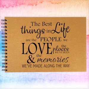 Life Family Love Memories A3/A4/A5 Album fotografico Album fotografico Ricordo, Nero, Kraft, Bianco