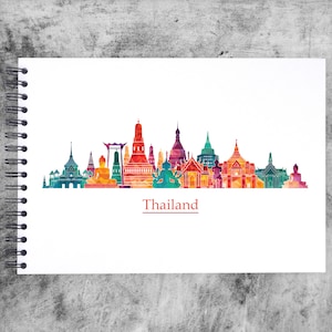 Thailandia A3/A4/A5 Album fotografico ricordo ricordo, nero, Kraft, bianco