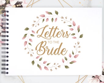 Gold Letters to the Bride A3/A4/A5 Scrapbook Photo Album Memory Keepsake, Bridesmaids, Black, Kraft, White