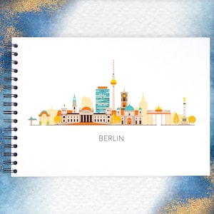 Berlino A3/A4/A5 Scrapbook Photo Album Memoria Ricordo Keepsake, Nero, Kraft, Bianco