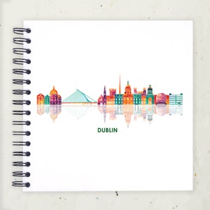 Dublin Ireland A3/A4/A5/Square Scrapbook Photo Album Memory Keepsake, Black, Kraft, White 画像 3