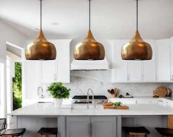 SET OF 3 Pendant light for kitchen island, hanging lamp, ceiling light, Lampshades Lighting, art Deco lamp