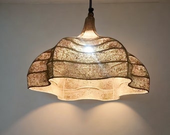 Wellen-Kronleuchter im neuen Stil, handgefertigte Rattan-Lampen, Stroh-Anhänger-Bast-Lampe,