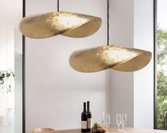 Set of 2 Pendant Light Brass - UNIQUE Handmade Chandelier light Brass-light Home Decor-copper pendant lights