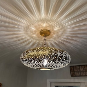 Pendant light, brass pendant light, Moroccan Brass Pendant Light, Moroccan Light Fixtures, Pendant Lighting, Simple Moroccan pendant lamp