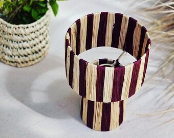 Natural raffia lamp, raffia lampshade, TABLE LAMPSHADES