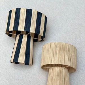 Natürliche Bastlampe, Bastlampenschirm, TISCHLAMPENSCHIRM