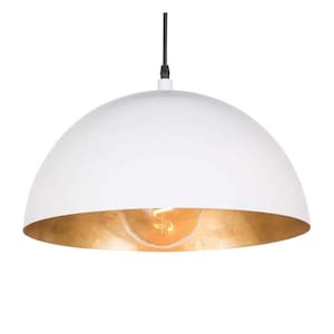 white Brass Dome Fixture Ceiling, Modern ceiling, kitchen island Lights, Boho Pendant Lamp , white outside & Gold inside