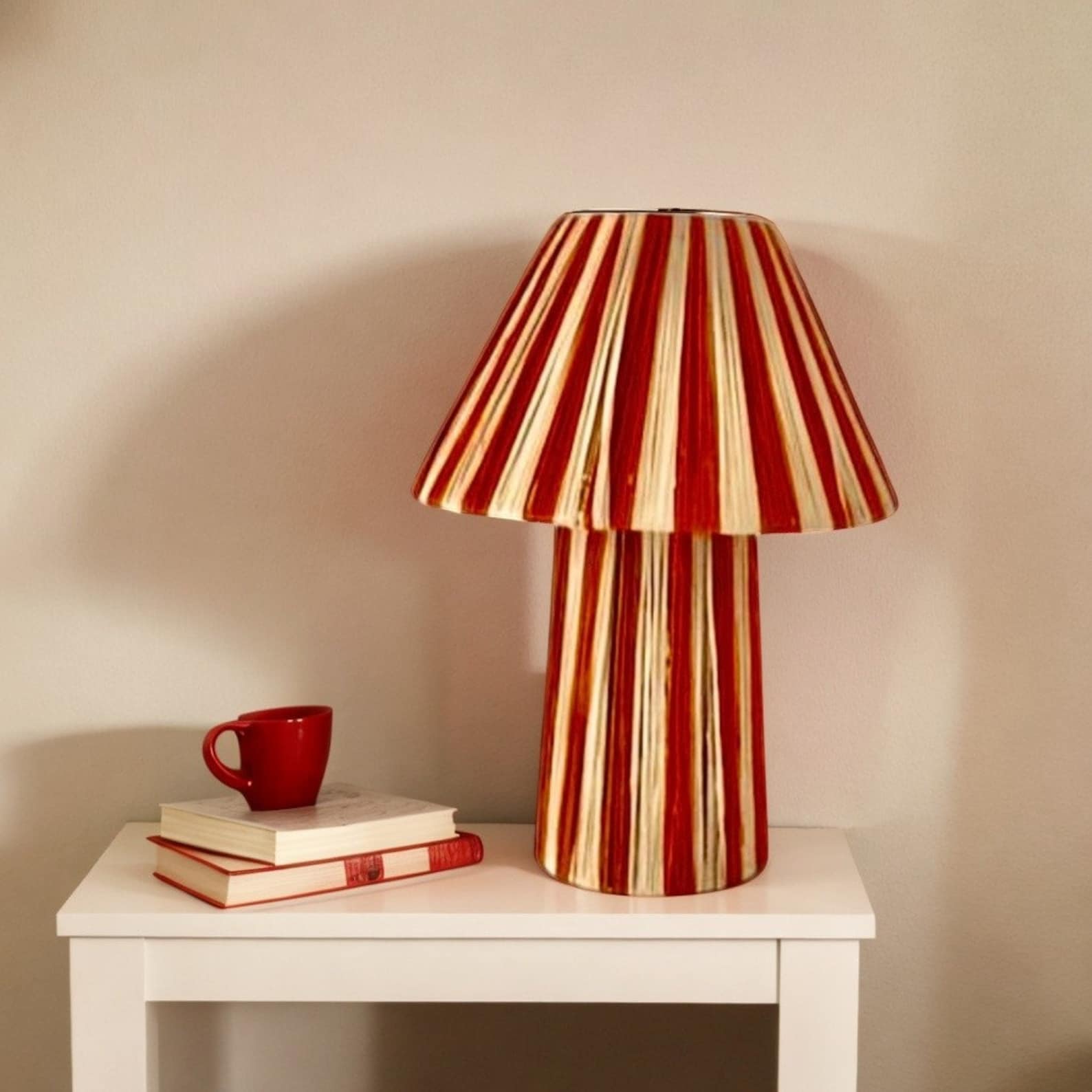 raffia pendant light, hanging lamp shade in raffia