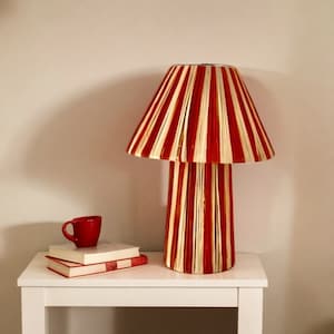 lamp raffia Natural raffia lamp, raffia lampshade, TABLE LAMPSHADES Moroccan Handmade in Rattan, wicker shade, straw