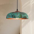 Handmade Copper Pendant Light: Green Patina Copper Dome Lamp product logo