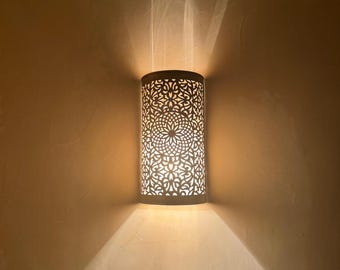 Set of 2 Moroccan brass wall sconce, brass wall lamp
