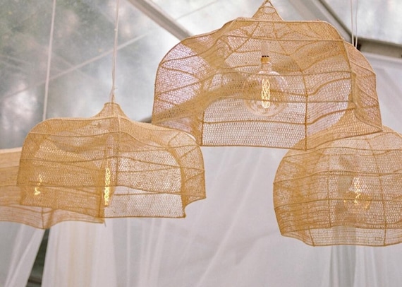 New Style Wave Chandelier, Natural Wicker Chandelier, Handmade Rattan Chandelier, Straw Lampshade, Rattan Lamp Shade, Rattan Light