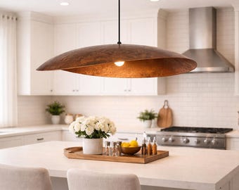 Lámparas colgantes de cobre hechas a mano: diseño escalonado, estilo minimalista