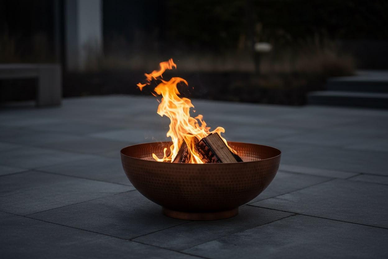 Handmade Copper Fire Pit Bowl ، Moroccan Outdoor Fire Bowl