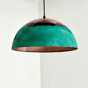 Oxidized pendant Copper Patina Light,Copper Patina Lamp, Hanging Pendant Lighting, Kitchen Island Lighting, Ceiling Light Fixture