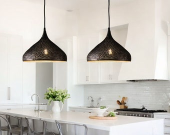 Hängeleuchte Mit Blasenglas - Moderne LED-Kücheninselleuchte, 3er-Set, Höhenverstellbar