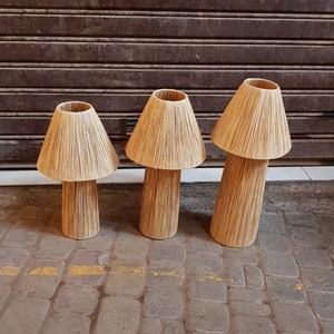 Lampe aus Bast, Lampenschirm aus Bast