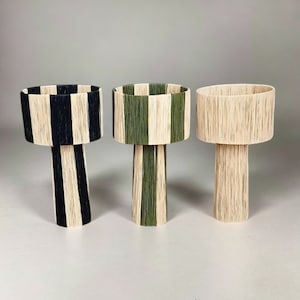 Natural raffia lamp, raffia lampshade, TABLE LAMPSHADE