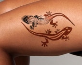 3D Lizard Tattoo Illustration Instant Download Printable Tribal Henna Tattoo Design from Art Instantly