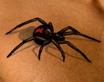 Black Widow Spider 3D Tattoo Design Back Tattoo Drawing - Etsy Finland Black Widow Spider 3D Tattoo Design Back Tattoo Drawing - Etsy Finland