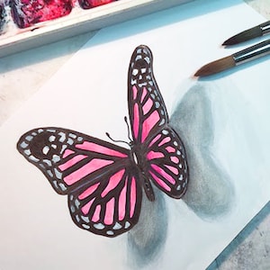 3D Tattoo, Pink Tattoo, Butterfly Tattoo, Tattoo Design from Art Instantly image 4