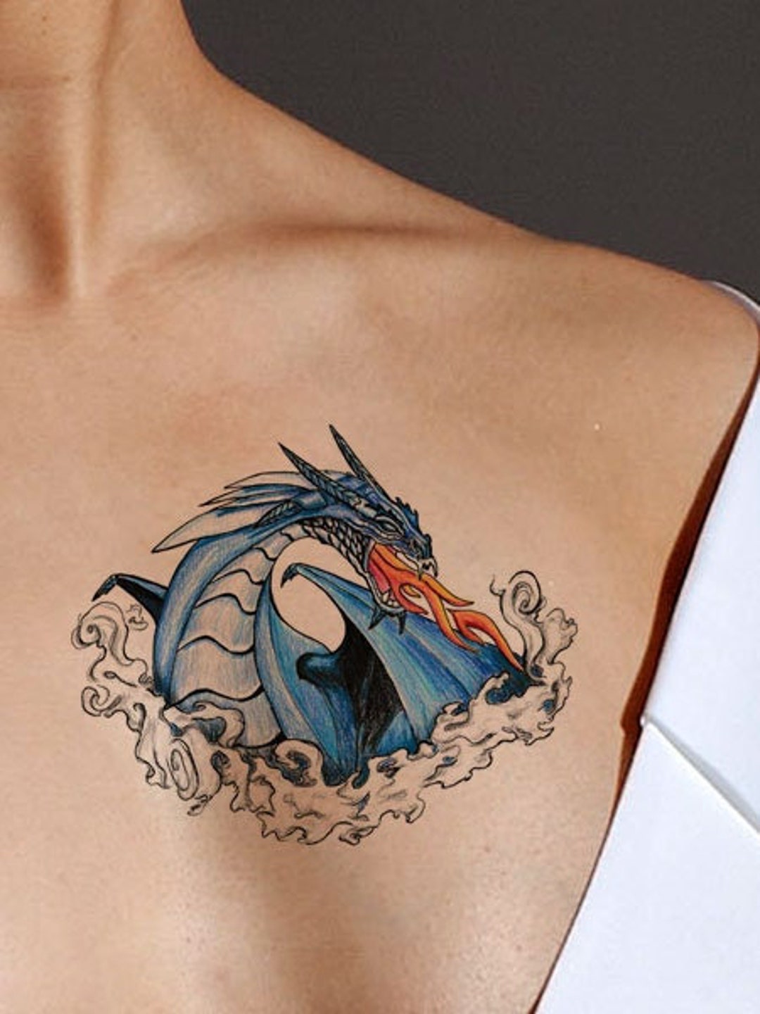 fire dragon tattoo