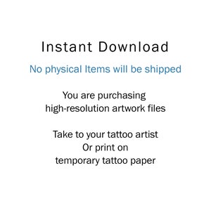 Angel Tattoo, Raven Tattoo, Tattoo Design, Tattoo Printable from Art Instantly image 3