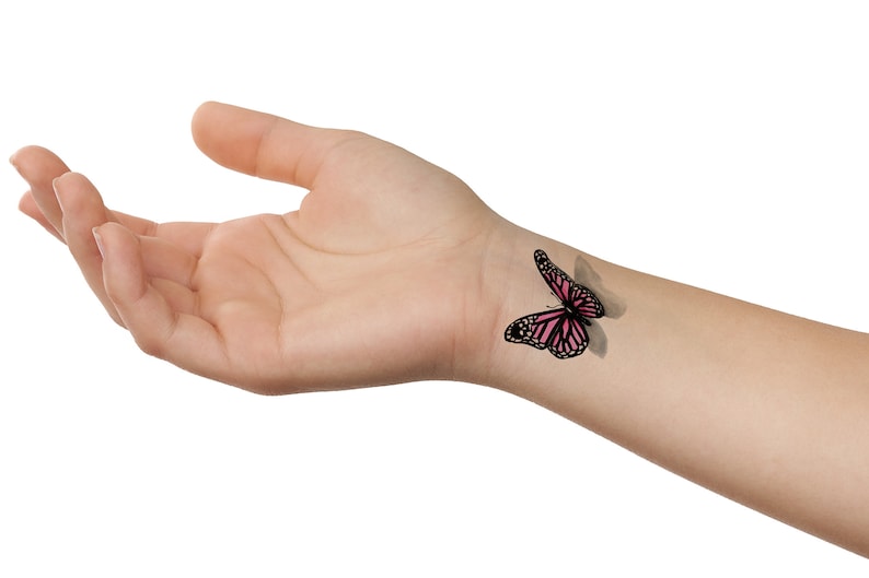 3D Tattoo, Pink Tattoo, Butterfly Tattoo, Tattoo Design from Art Instantly image 8