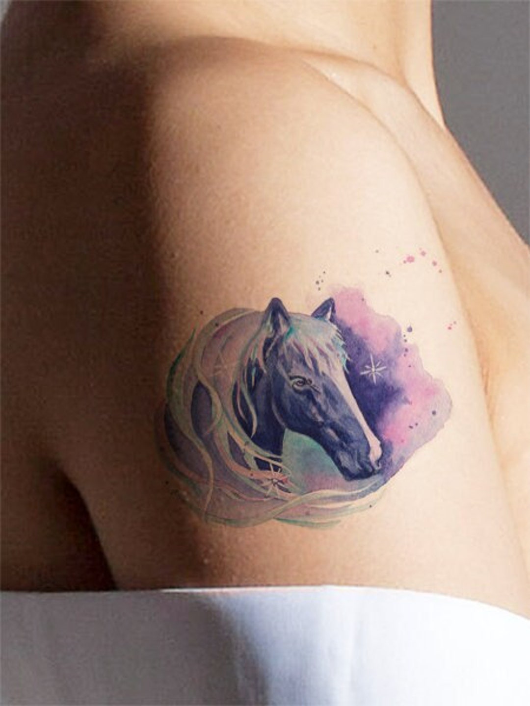 Tattoo Art Design of Horse Racing in Line Art Stock Vector - Illustration  of head, line: 106840036