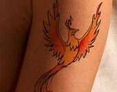 Phoenix Tattoo Design Instant Download Bird Printable Tattoo Illustration from Art Instantly