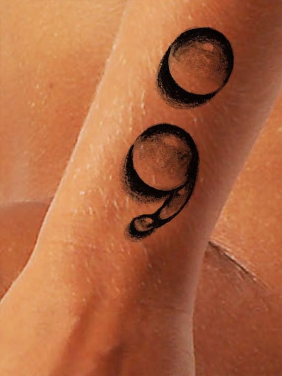 semicolon arm tattoo | Semicolon tattoo, Unique semicolon tattoos, Pattern  tattoo