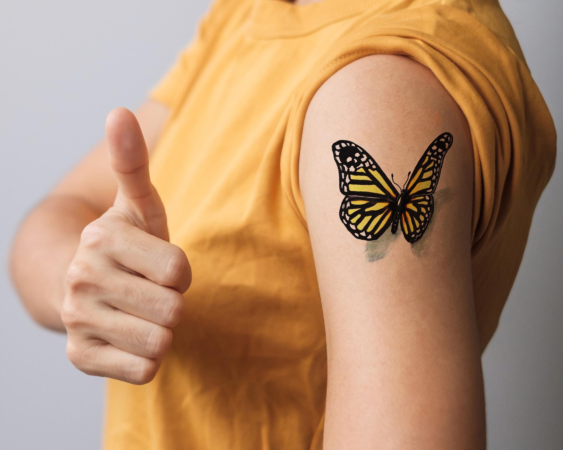 In Loving Memory: Yellow Butterfly Tattoo