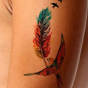 rainbowfeatherregenboogveerarmbandbracelettattoo  Flickr