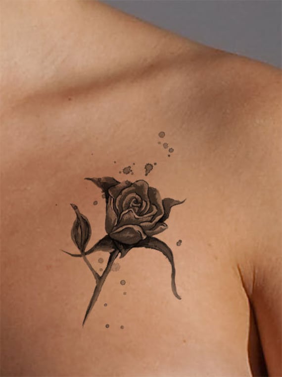 Rose Tattoo Outline Shoulder