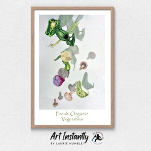 Kitchen Wall Art, Vegetable Print, Printable Kitchen Decor, Kitchen Prints, Dining Room Print from Art Instantly