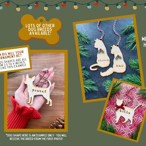 Greyhound Ornament, Personalized dog gifts, Custom Birch wood Bild 3
