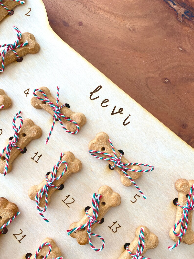 Dog Advent Calendar Personalized Reusable Pet Christmas Etsy