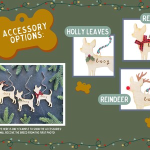 Greyhound Ornament, Personalized dog gifts, Custom Birch wood Bild 2
