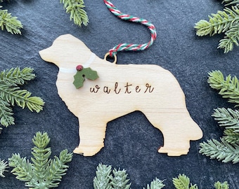 Great Pyrenees Ornament, Personalized dog gifts, Custom Birch wood