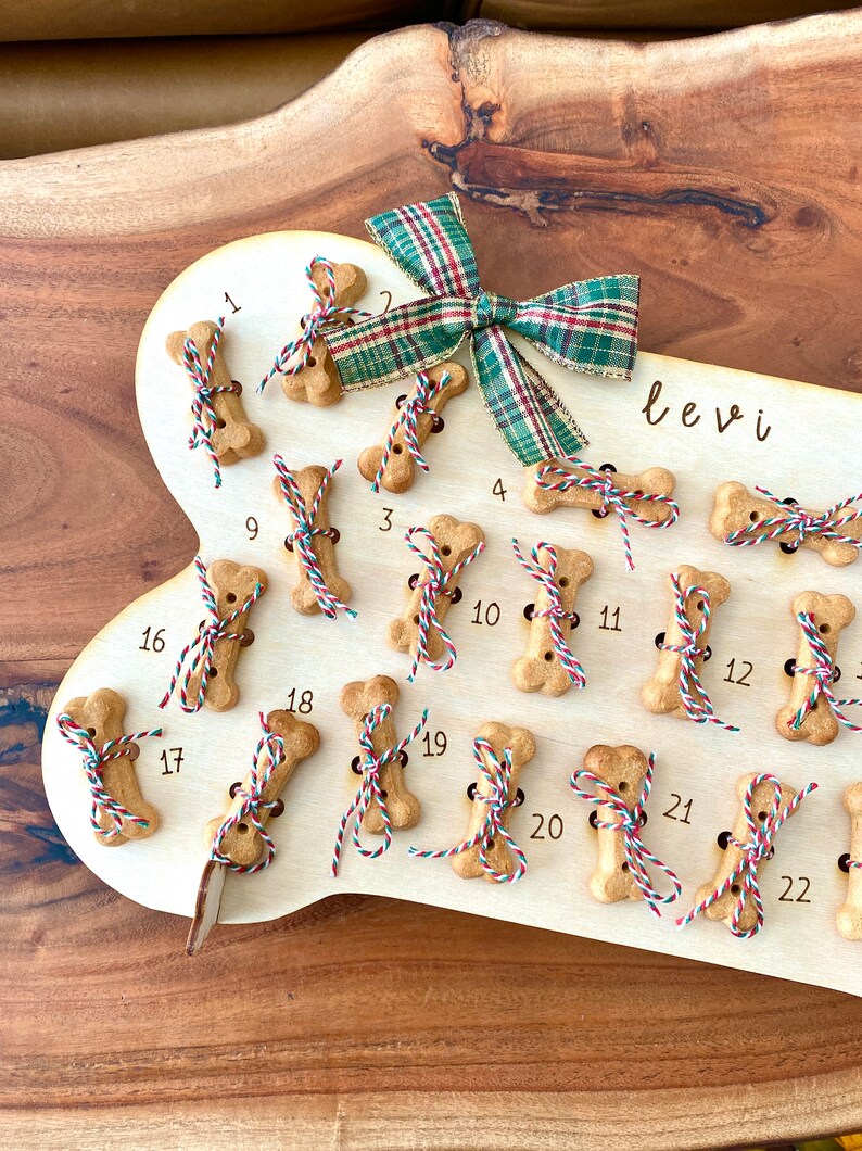 Dog Advent Calendar Personalized Reusable Pet Christmas Etsy
