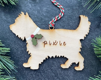 Yorkie Ornament, Yorkshire Terrier Personalized dog gifts, Custom Birch wood