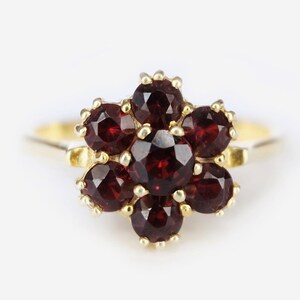 garnet rings for women, 14k garnet ring, garnet birthstone rings, vintage garnet ring, round garnet ring, red garnet ring, garnet ring gold