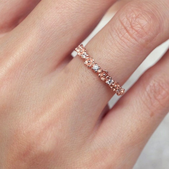 Buy 6 Prong Setting Thin Engagement Black Diamond Ring Online US - Diamonds  Factory