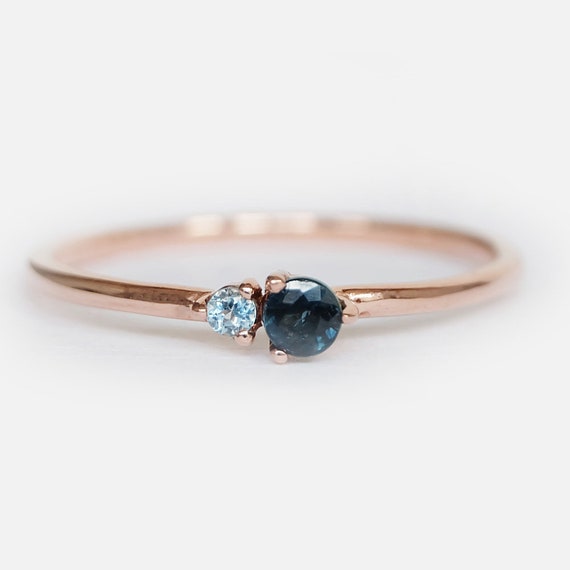 Blue stone deals couple ring