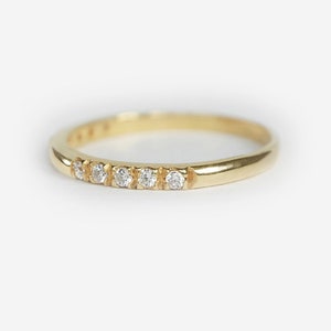 14k diamond band ring, diamond eternity wedding band, wedding band ring, engagement ring, micro pave diamond eternity band, diamond ring image 3