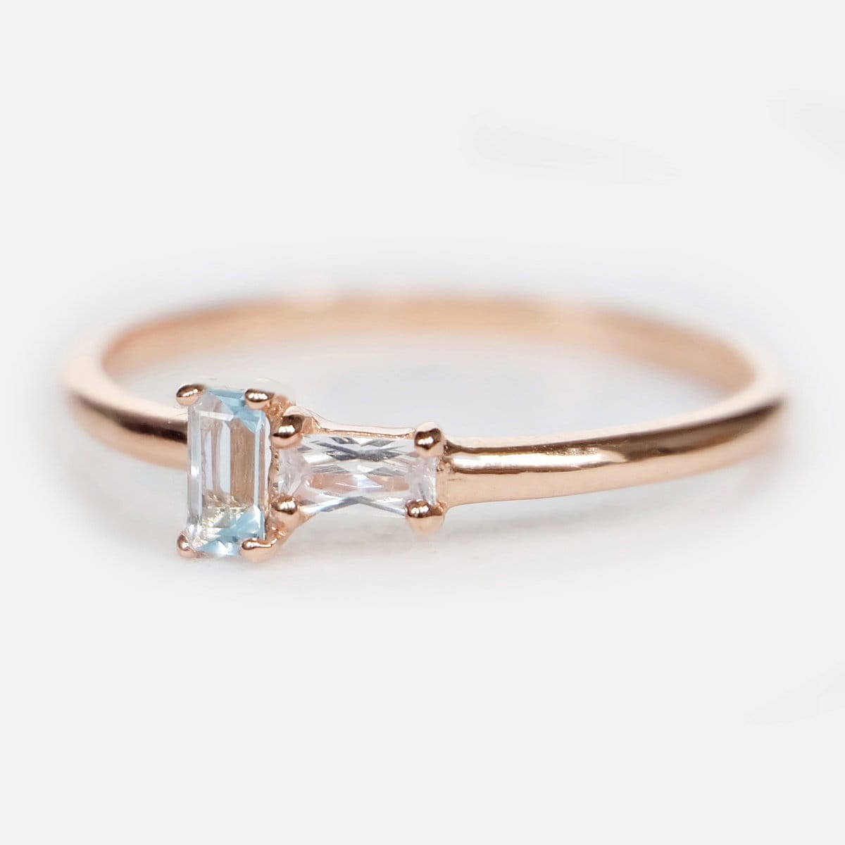 2 Baguette Birthstone Ring Family Birthstone Mother Grandma Etsy UK
