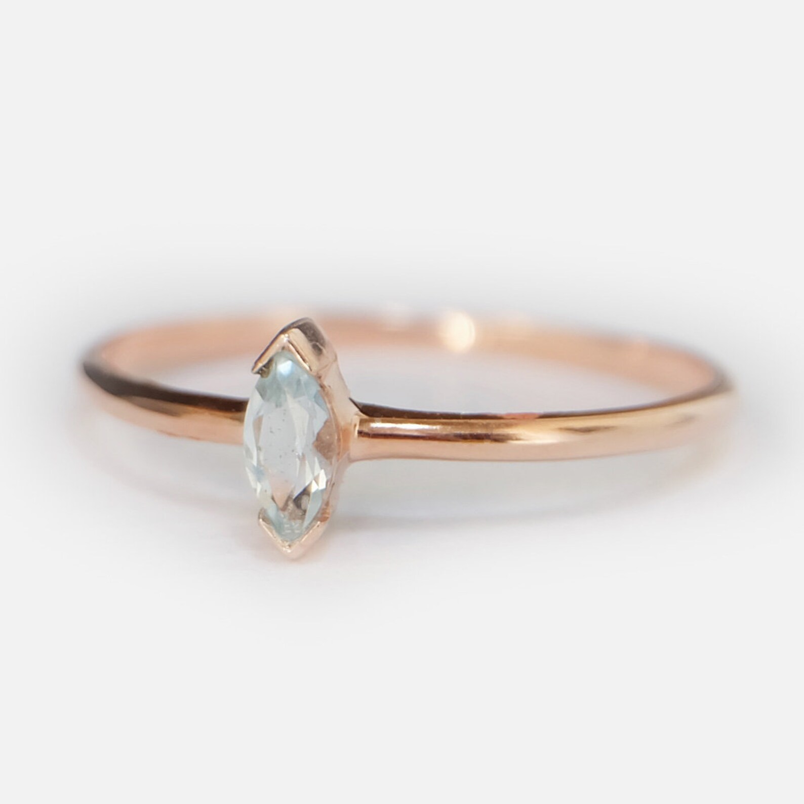 Aquamarine Marquise Ring Aquamarine Ring Dainty Ring Unique - Etsy