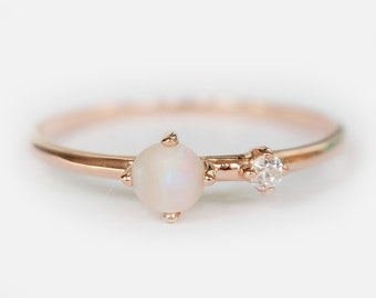 Opal Stacking Ring - Etsy