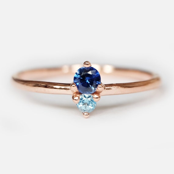 Dual birthstone shop ring